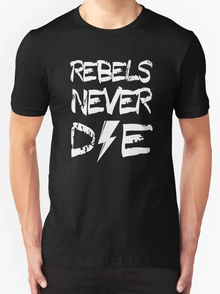Футболка с надписью Rebels Never Die хлопковая Повседневная футболка круглым вырезом и