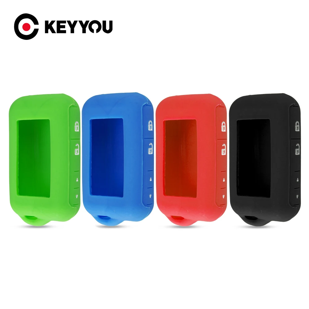 

KEYYOU 100 шт. силиконовый чехол для ключей для Starline A93 A39 Двусторонняя Автомобильная сигнализация Пульт дистанционного управления A63 ЖК-передатчик защитный чехол
