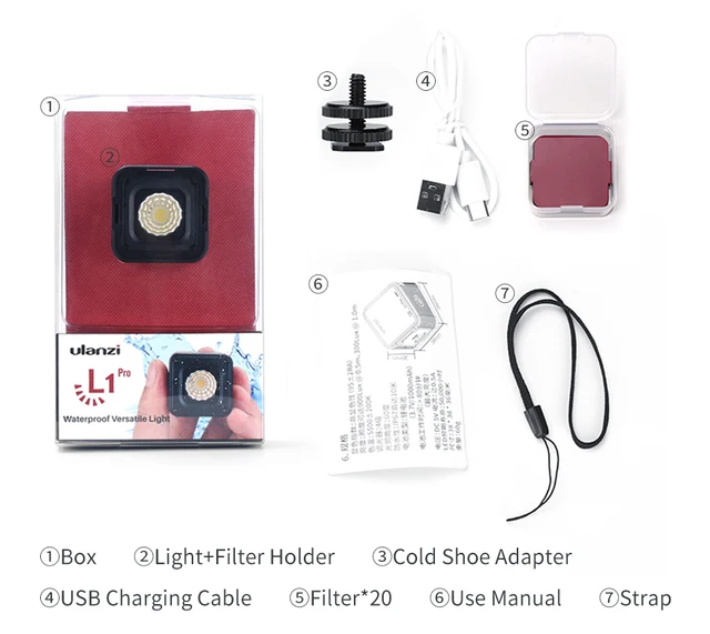 l1 pro водонепроницаемый диммер светодиодный видео светильник фотография