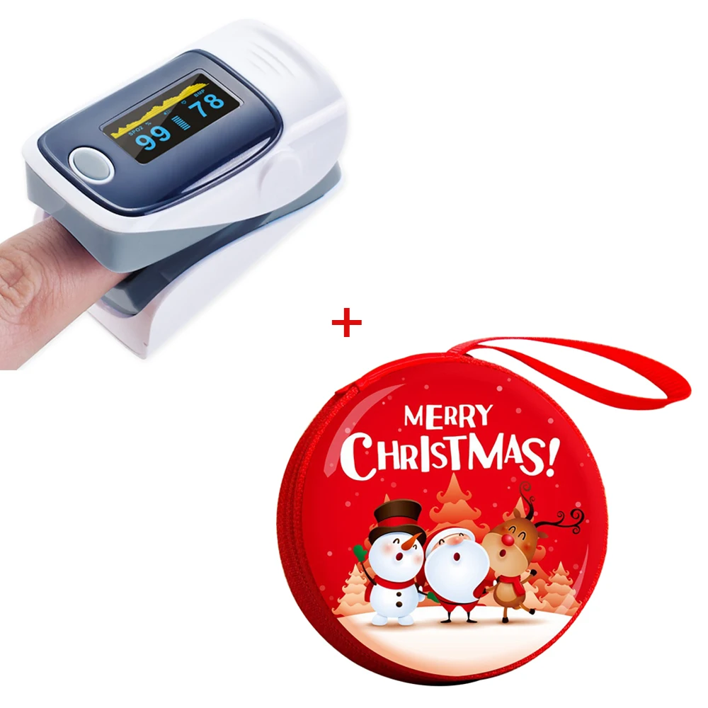 Christmas Grey Звуковая сигнализация OLIECO, пульсоксиметр, кривая в реальном времени, мини SPO2 PR, измеритель насыщения крови кислородом, измеритель перфузии, испытательное устройство CE - Цвет: Christmas Grey
