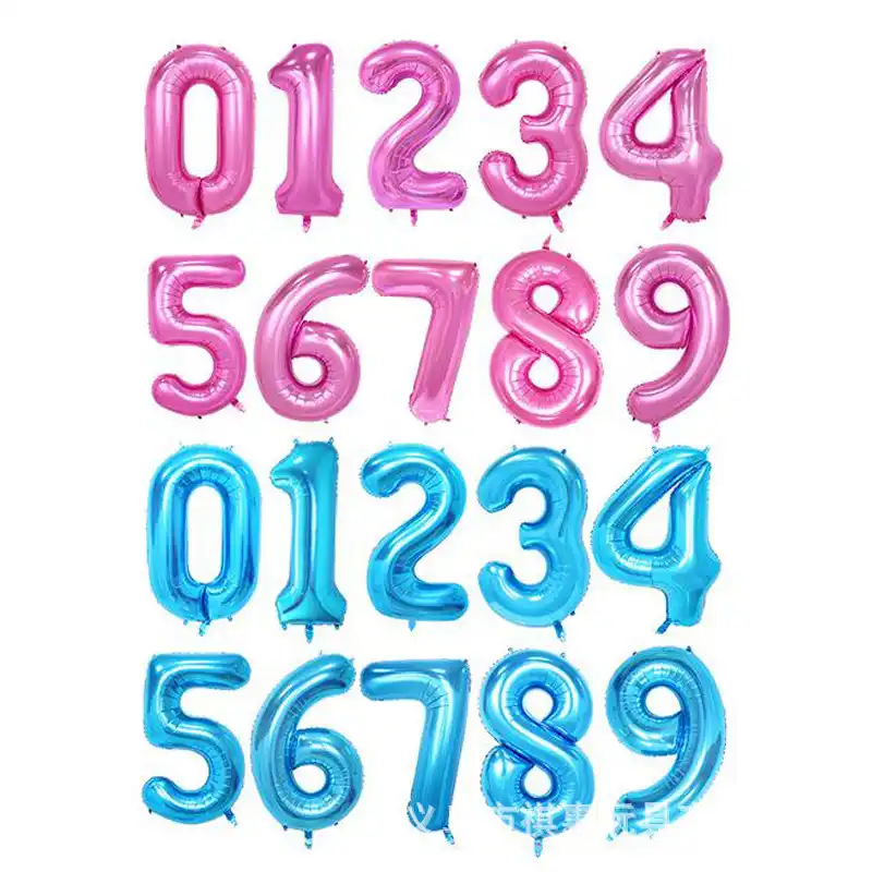 40-inch imitation large size blue with numbers aluminum film