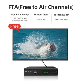 

HD 1080p Tv Tuner H.265 Dvb T2 Vga TV Dvb-t2 H.265 Set Top Box For Most of Europe Tuner Receiver Satellite Decoder