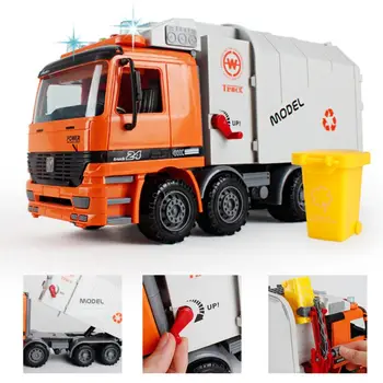 

Children Simulation Inertia Engineering Cleaner Truck Model with Music Light Toy U50F