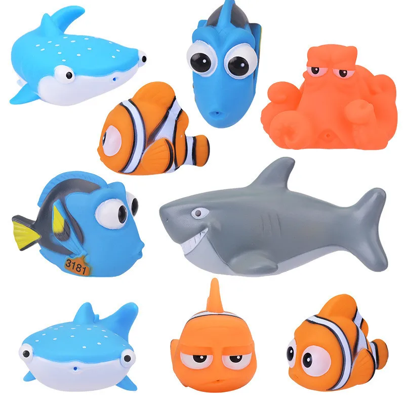 Nemo Dory Float Spray Water Squeeze Toys Baby Bath Toys Finding Soft Rubber Bathroom Play Animals Bath Figure Toy For Children Bath Toy Aliexpress