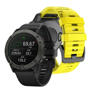 

26 20 22MM Silicone Quick Release Watchband Strap for Garmin Fenix 6X Pro Watch Quick Easy fit Wrist Band Strap For Fenix 6 Pro