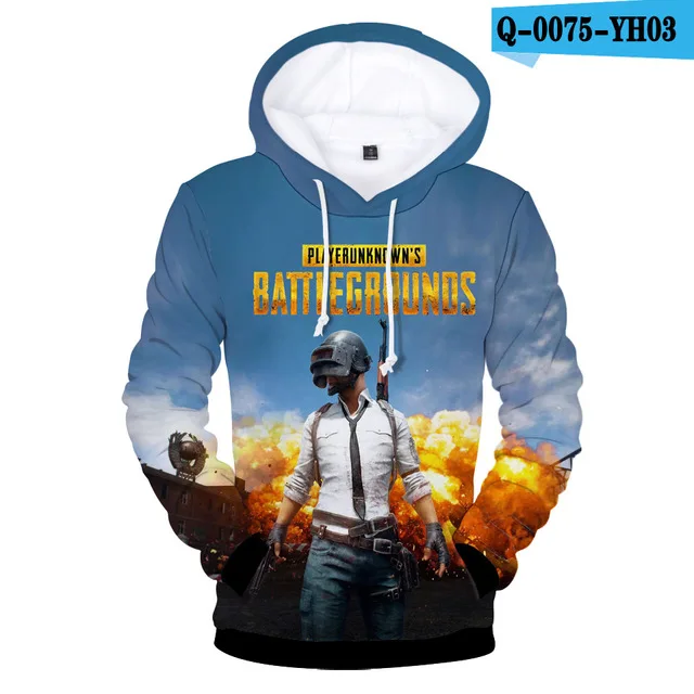Детские толстовки с капюшоном худи pubg с 3D-принтом для мальчиков и девочек, Милая Детская осенняя теплая одежда - Цвет: 3D