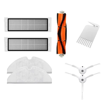 

8Pcs Suitable For Xiaomi Roborock Robot S50 S51 Vacuum Cleaner Spare Parts Kits Mop Cloths Wet Mopping Filter Side Brush Roll