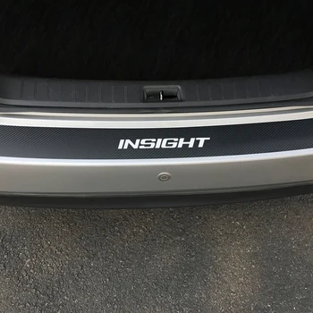 

Carbon Fiber Car Rear Bumper Protector Anti-Scratch Trim Stickers For Honda Insight Auto Trunk Guard Plate Decor Car Accessories