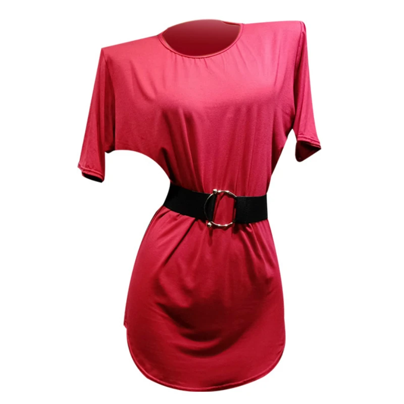 Latin Dance Clothing Female Adult New Practice Clothes Short Sleeve Loose Skirt Tops tango dress women | Тематическая одежда и