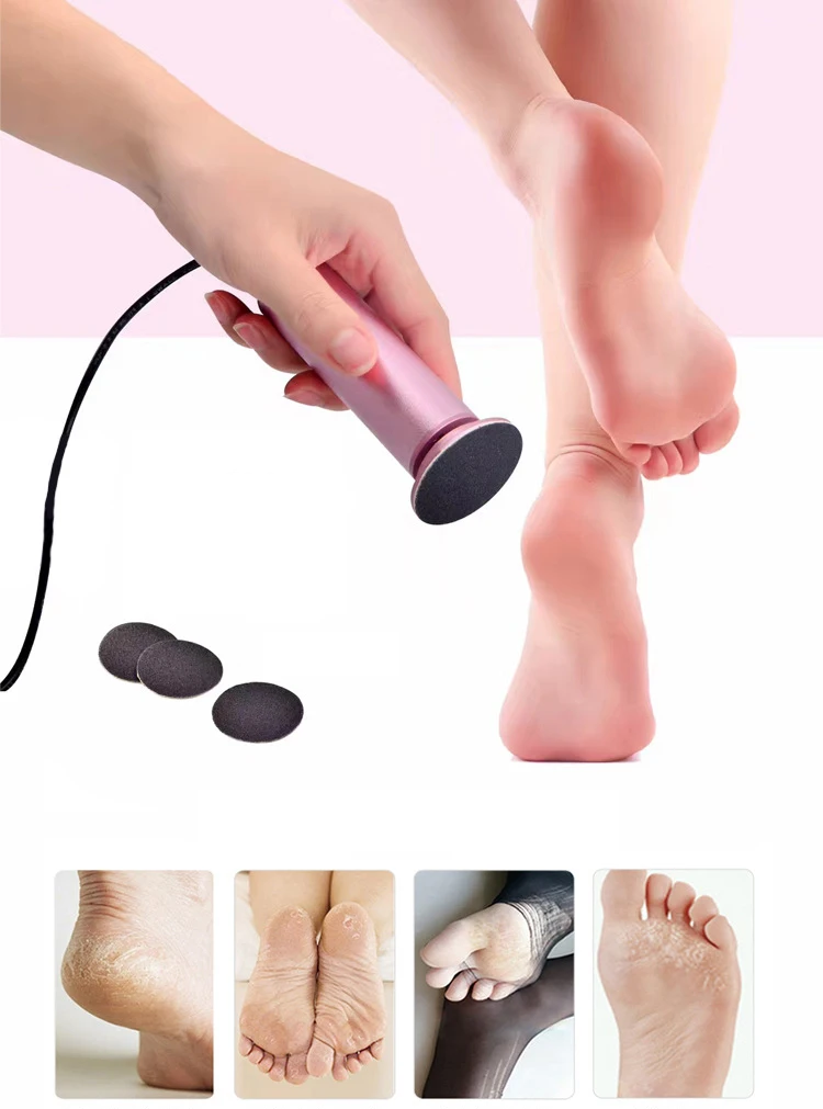 Ferramenta de Cuidados com os Pés Eletrônico Pele Morta Calo Remover Arquivo pé Elétrico Profissional Pedicure Máquina 60pcs Substituição Lixa 13 Ferramenta de cuidados com os pés eletrônico