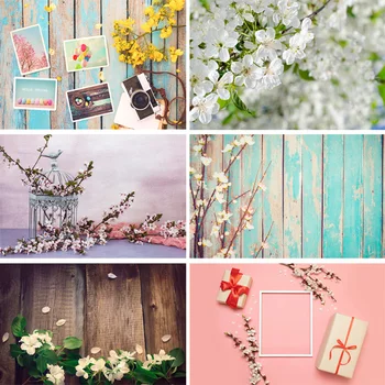

SHENGYONGBAO Art Fabric Photography Backdrops Prop scenery+ Flower and Wooden Planks Photography Background 190117SK-0002