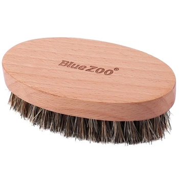 

Bluezoo Men'S Beard Brush Boar Bristle Shaving Brush Male Facial Beard Cleaning Tool