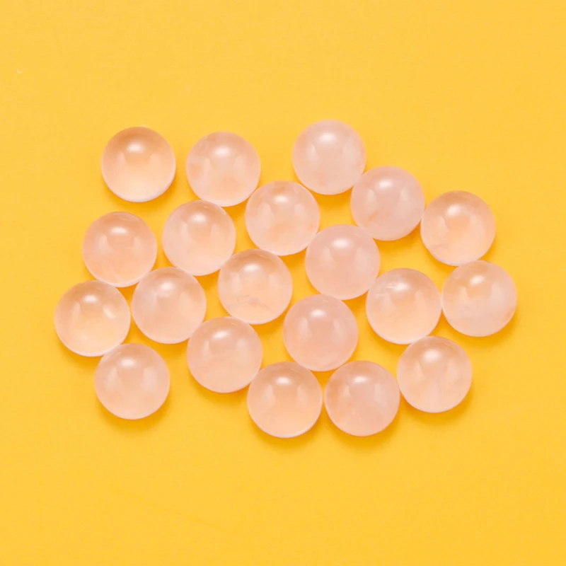MIQIAO Natural Stone Pink Crystal Handmade DIY Jewelry Accessorie Geometric Semicircle Shape
