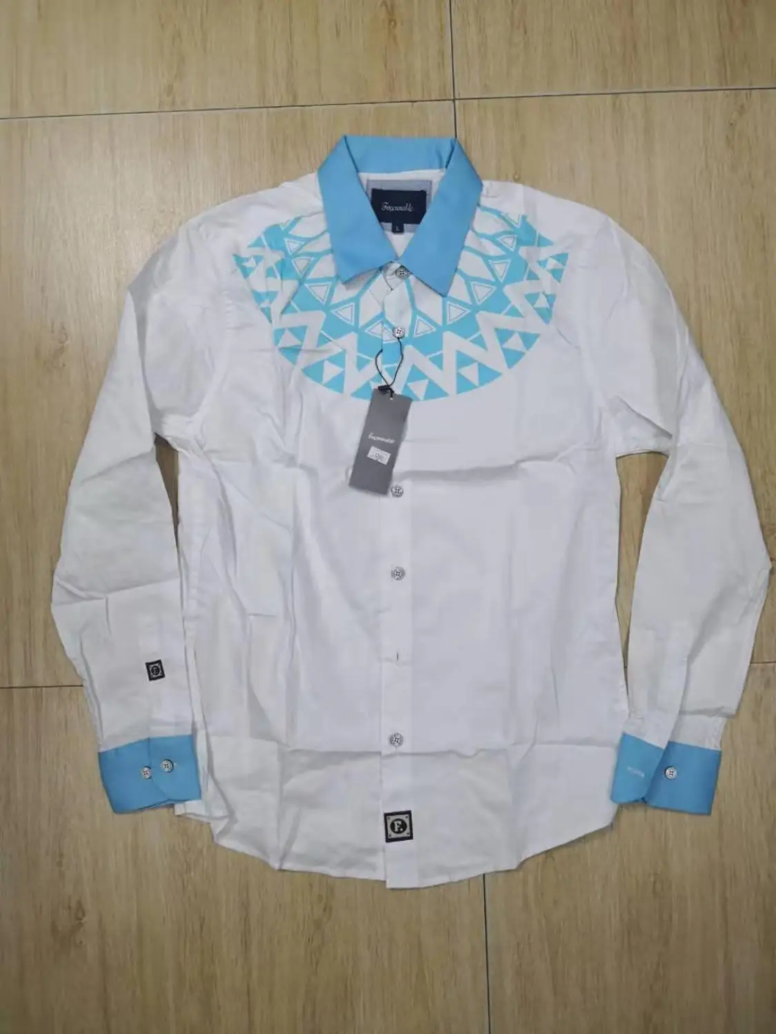 Бренд faconnable homme chemises, рубашка с вышивкой, camisa masculina, мужские нарядные рубашки с длинным рукавом, Social hombre eden park, хлопок - Цвет: Белый