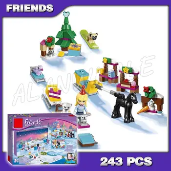 

243pcs Friends Advent Calendar Stephanie Christmas party scene 01041 Model Building Blocks Toys Bricks Compatible with Lago