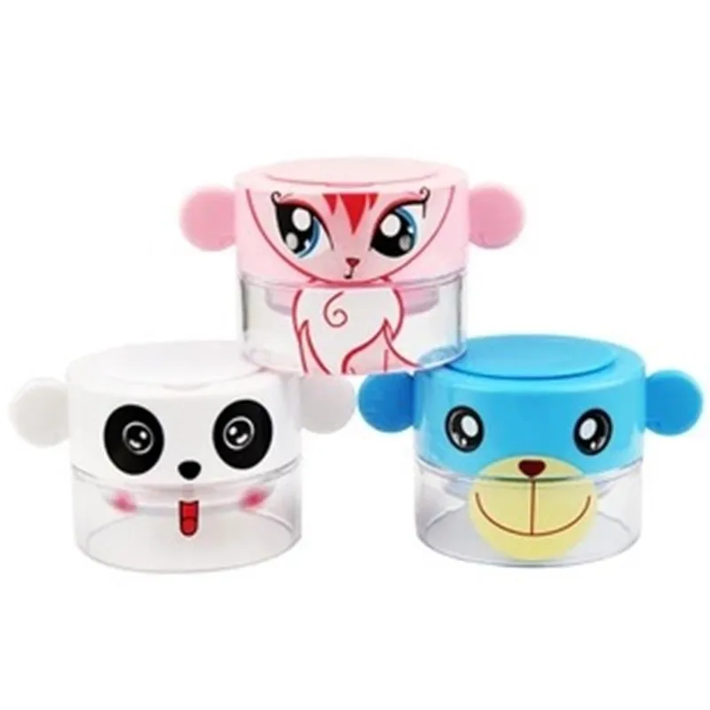 1pc random color Милый измельчитель таблеток, таблеток, дробилка, коробка для таблеток, портативный органайзер для лекарств, диспенсер для лекарств, контейнер для хранения таблеток, чехол для измельчения - Цвет: 1pc random color