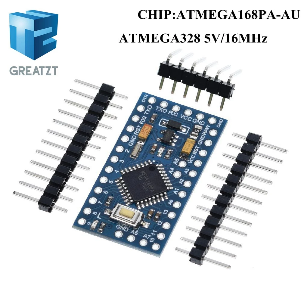 GREATZT Pro Mini 168 5V/16M ATMEGA168 ATMEGA168P AU 5V/16MHz для Arduino|Интегральные схемы| |