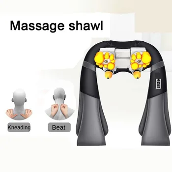 

Charging Kneading Beat Cervical Massage Cape Multi-Function Hot Compress Neck Waist Automatic Timing Physiotherapy Massage Shawl