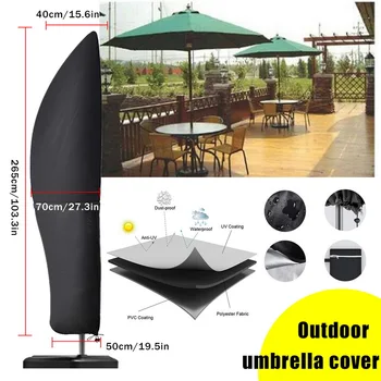 

Waterproof Oxford Cloth Outdoor Banana Umbrella Cover Shade Garden Weatherproof Patio Cantilever Parasol Rain Cover Accessories