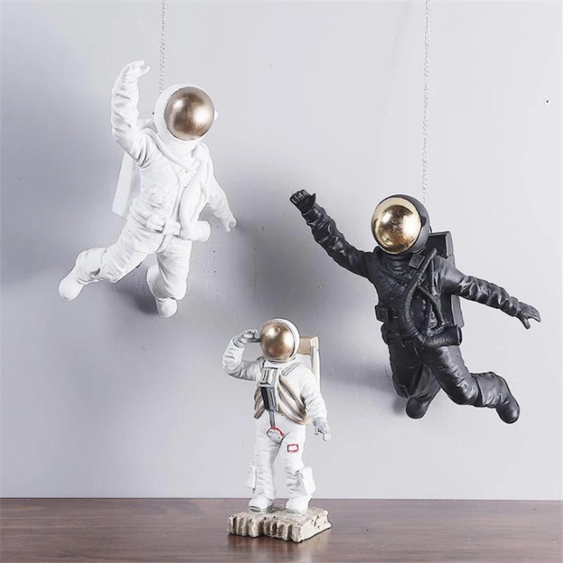 

Creative Resin Space Astronaut Decoration Crafts Flying Astronaut Wall Hangings Decorative Crafts Best Gift
