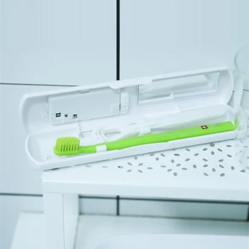 

Storage Boxes Portable Travel Home Toothbrush Box UV Solar Sterilization Toothbrush Toothpaste Removed Sterilizer Storage Box