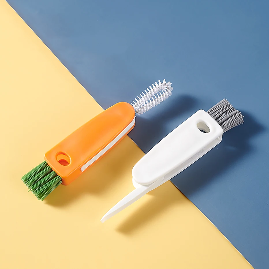 New U-shaped Cup Rim Cleaning Brush Multifunctional Mini Groove Gap Cleaner  Brush Rotatable Bottle Cup Details Clean Tool 3-in-1 - AliExpress