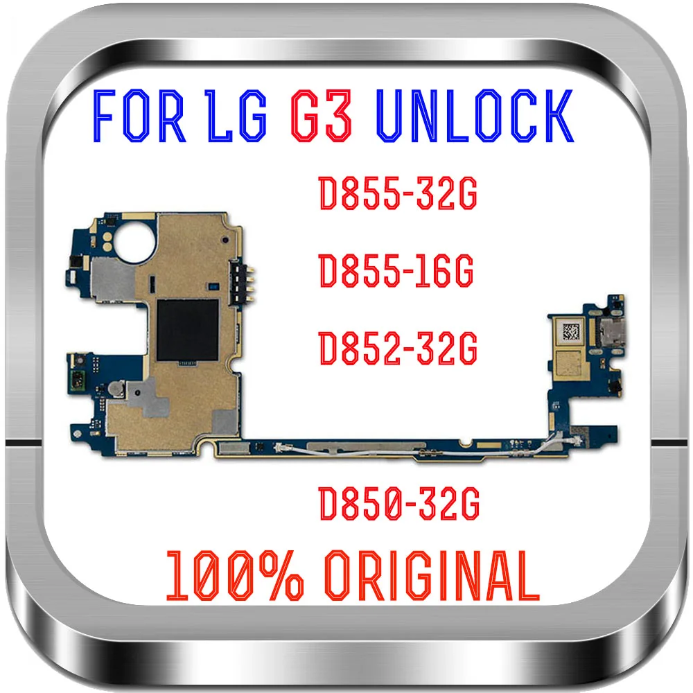 Европейская версия разблокирована для LG G3 D855 материнская плата 16 ГБ 32 с системой