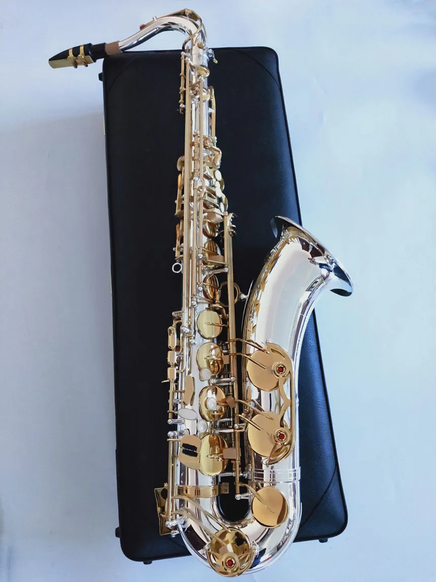 Тенор саксофон новинка профессиональный T 9937 Tenor Sax никелированный с чехлом