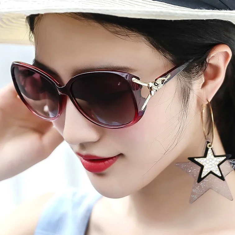 Sunglasses Women's Spring and Summer Fashion Star Models Big Frame Frog Glasses Ladies Sun Eyes