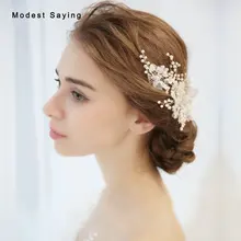 Шикарные кружевные свадебные заколки-утконосы Формальные женские жемчужные свадебные заколки Свадебные аксессуары головной убор dekoracje weselne