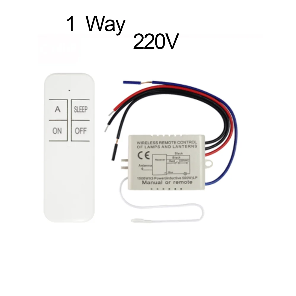 QIACHIP Wireless Remote Control Light Switch 220V Receiver Transmitter  ON/OFF Digital 1/2/3 Way