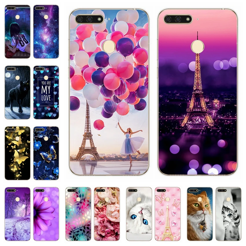 For Huawei Honor 7A pro Case 5.7' Printing Pattern Soft Silicone Cover Cases for 7 A Honor7A Fundas Coque Capa |