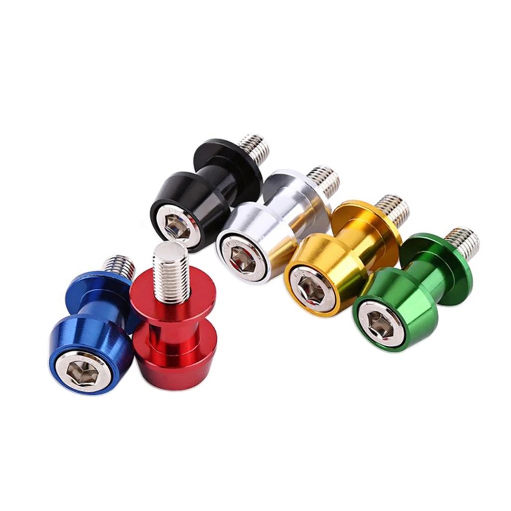 2pcs 6mm Universal Motorcycle CNC Swing Arm Slider Spools for Honda