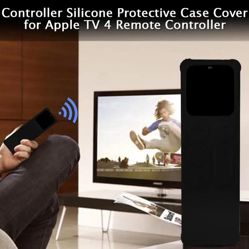 

Silicone Anti-dust Shockproof Protective Case for Apple TV 4 Remote Controller Compliance with Ergonomic Design Soft