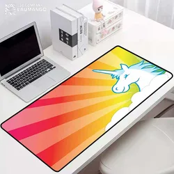 Bonito dos desenhos animados unicórnio grande mousepad anime tapete anime mouse pad gamer tapete de mesa superfície para o mouse tapetes gamers deskmat