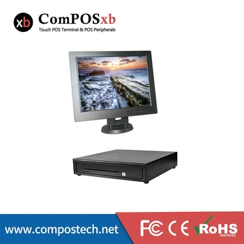 

12 Inch LCD Touch Screen Monitor with 410 cash drawer For Supermarket