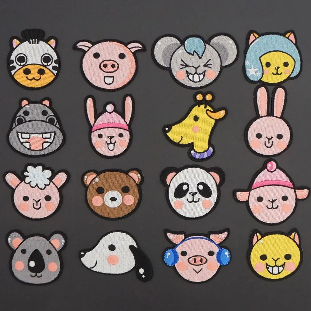 Cute Pet Giraffe Koala Panda Iron- on Backing Embroidered Patch for Kids Clothes Badge Stickers Garment Appliques | Дом и сад