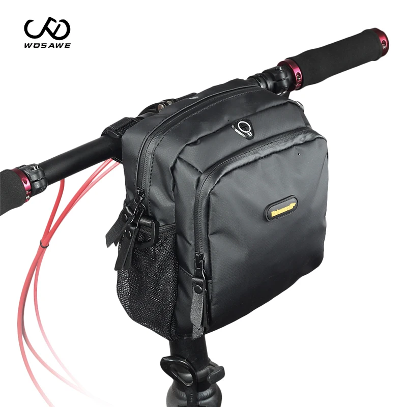 

WOSAWE 2019 Cycling Waterproof Front Handlebar Bag Bag Big Capacity Handlebar Front Bag Bicycle Pocket Shoulder Backpack Cycling