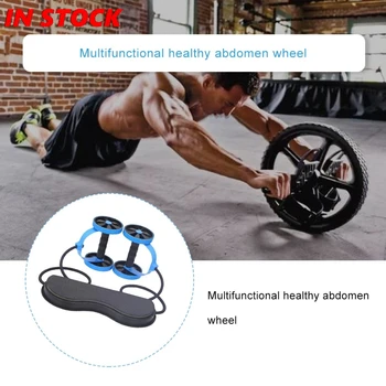 

Double Roller Muscle Trainer Abdominal Wheel Energy Resistance Bands Gym Arm Training Fitness Neutral Double Wheel Tensioner