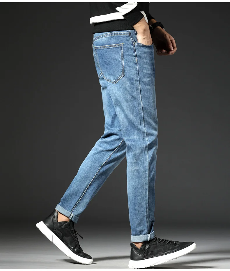 Для мужчин Классические джинсы Homme Pantalones Hombre Для мужчин Spijkerbroek Mannen мягкие синие байкерские Masculino Джинсовые комбинезоны Для мужчин брюки для девочек