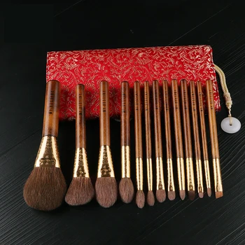 

13pcs/set High quality Goat hair Makeup brushes Set Powder Blusher Concealer Eyeshadow eyebrow Make up brushes with cosmetic bag