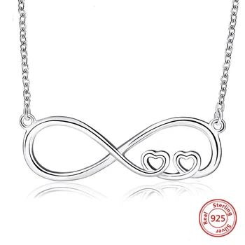 

925 sterling silver heart-shaped infinity pendant necklace 8 Figure Forever 2020 ladies hot sale exquisite jewelry gifts
