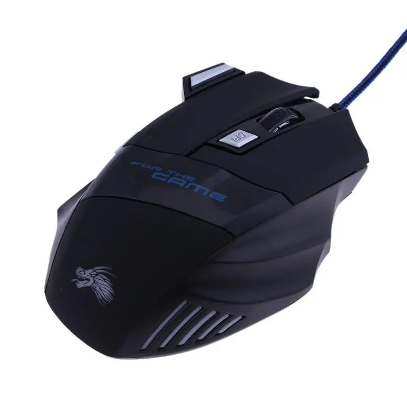  Professional USB Wired Gaming Computer Mouse 5500 DPI Optical LED Lighting Mouse Gamer for Computer