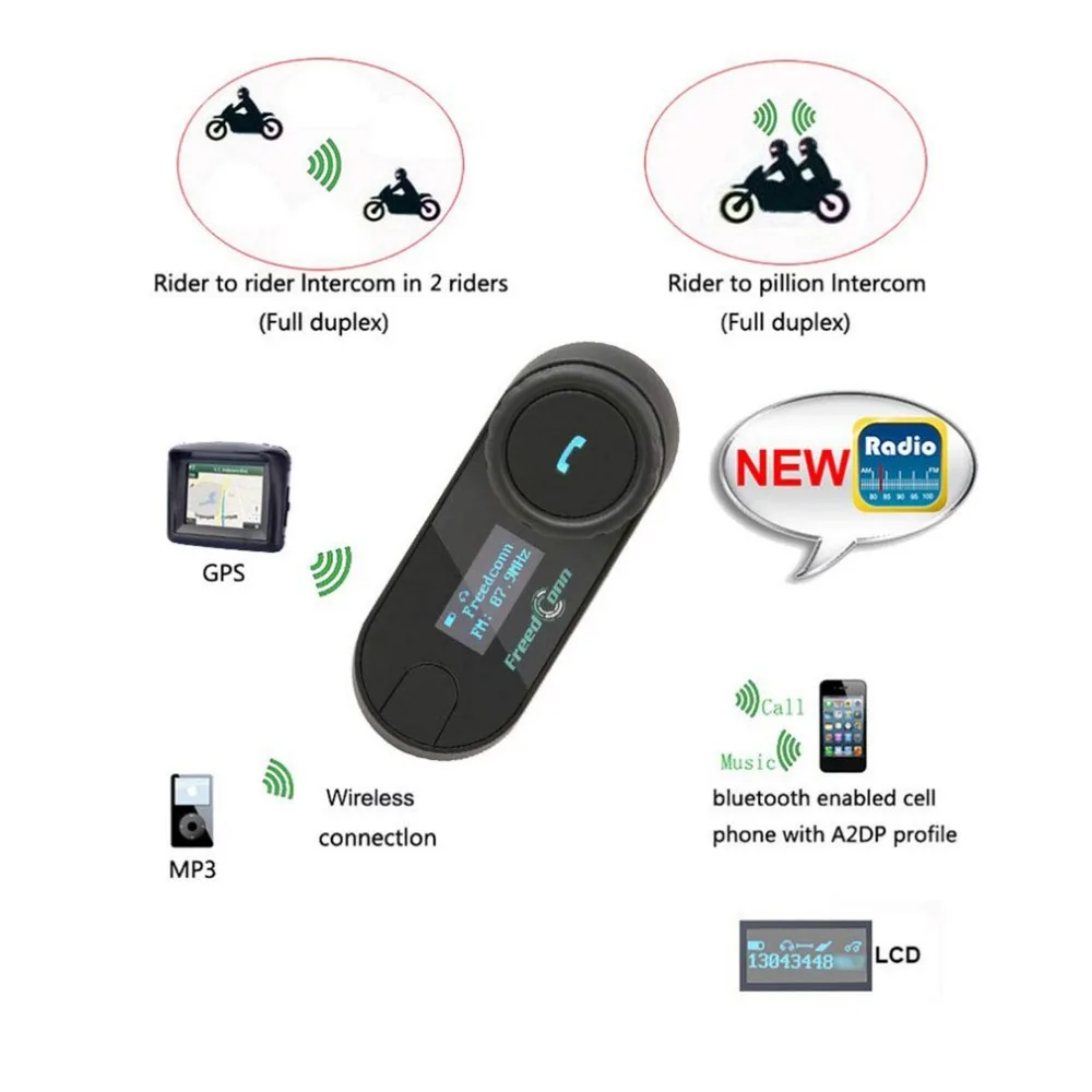 1 шт с экраном 800 метров мотоциклетная беспроводная гарнитура шлем Walkie Talkie система внутренней связи