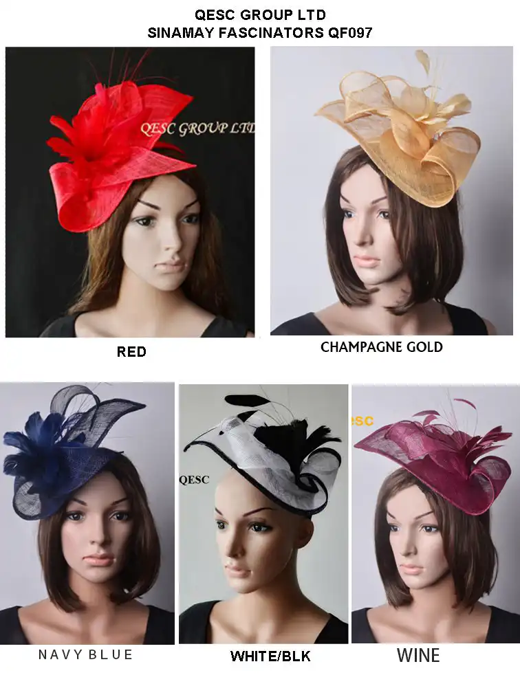 navy hats and fascinators