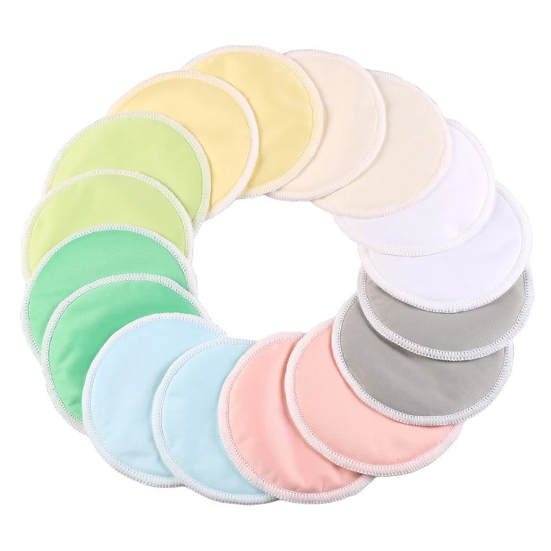 6PCS Soft Bamboo Reusable Washable Breast Liners Milk Care Nursing Pads Postpartum Accessories Mama Lactation Breastfeeding Pads 2