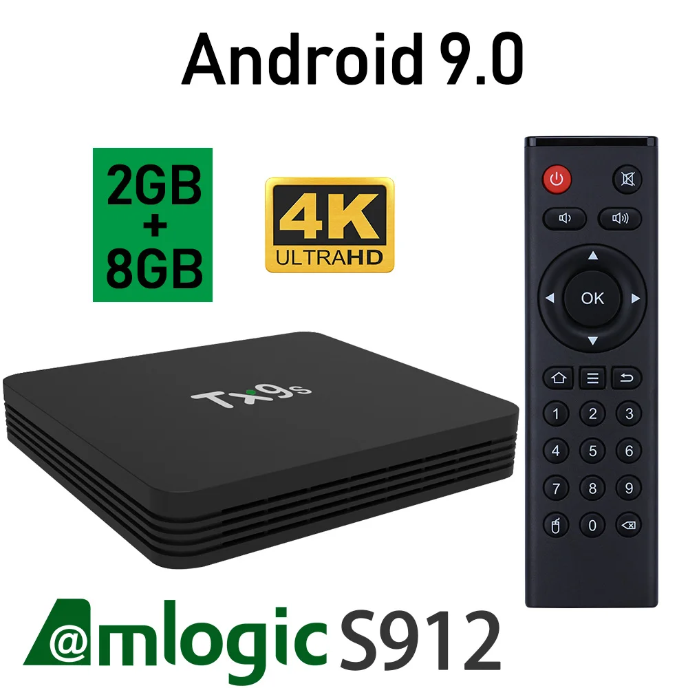 Android 9,0 T X 9s Amlogic S912 4K IP ТВ голосового помощника Google Media Player ТВ коробка Netflix Youtube 2 ГБ 8 ГБ set top tv Box