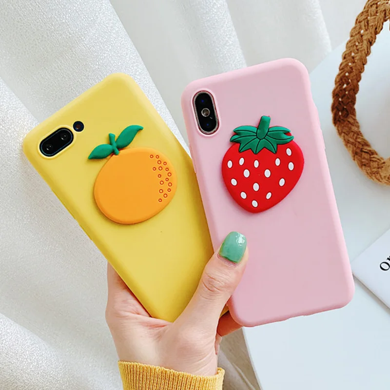 Милый 3D кремния фрукты Клубника чехол для Xiaomi Redmi 3S 4X 4A 5A 5 6plus Pro 7A 8A S2 Go Y2 Y3 K20 K30