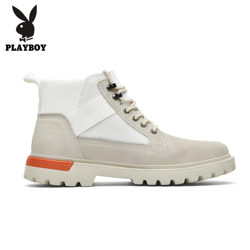 PLAYBOY/Новые мужские ботинки; повседневная обувь из высококачественной кожи; сезон осень-зима; рабочие ботинки в стиле ретро; обувь на платформе; водонепроницаемые ботинки