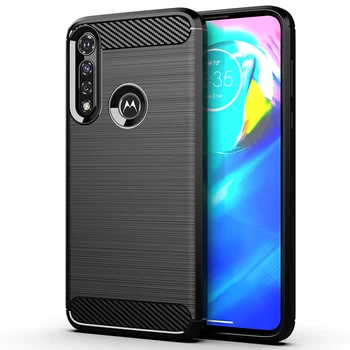

50pcs/lot For Motorola Moto G Power Carbon Fiber Brushed Shockproof Luxury Flexible TPU Gel Case For Motorola Moto G Stylus